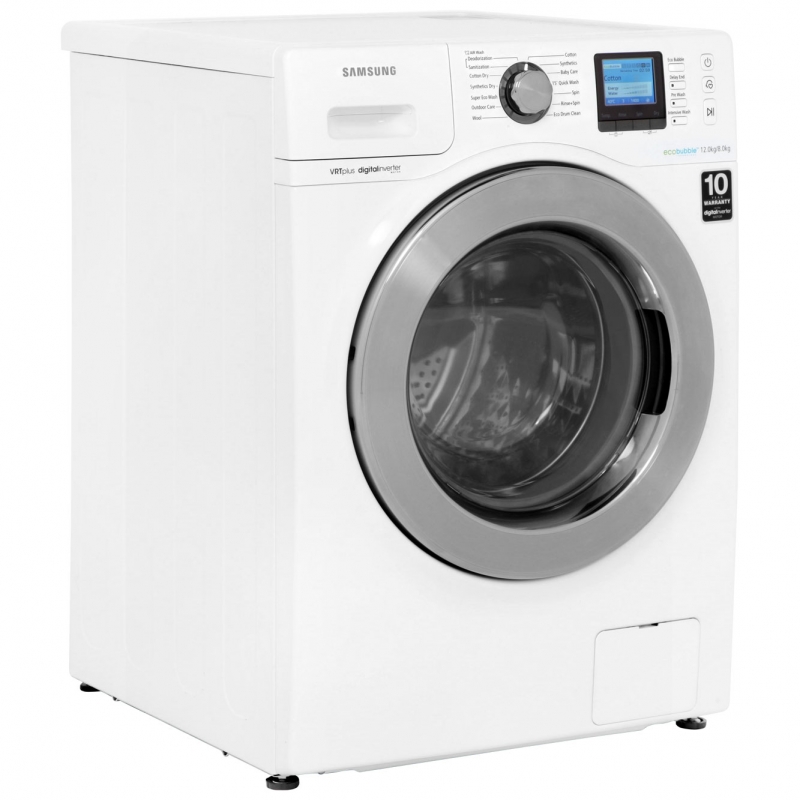 Samsung WD12F9C9U4W 12kg 1400rpm Freestanding Washer Dryer White / Chrome