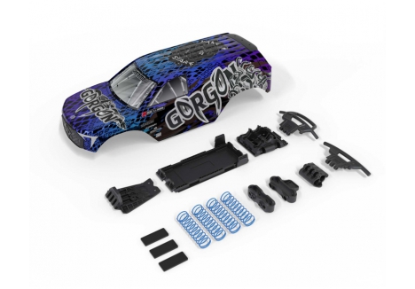 1/10  GORGON Painted Decaled Trimmed Body Set, (Blue/Black)