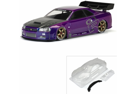 1/7 2002 Nissan Skyline GT-R R34 Clear Body: ARRMA Infractio