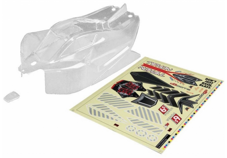 1/8 Body with Decals, Clear : TYPHON 6S BLX