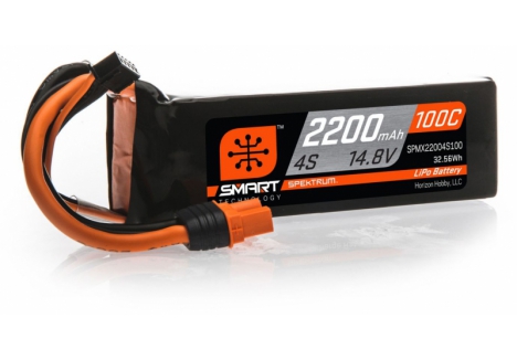 2200mAh 4S 14.8V 100C Smart LiPo Battery; IC3
