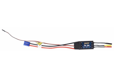 80A ESC With 220mm Input Cable 4.0mm Motor Connector (for 1500mm P47 /1400mm F3A / 1400mm P51 V8/ F4U V3/ ZERO/ T28 V4/ P40/ 980mm P39/ P40/ 70mm F-18 V2/ 1.1M P-51D Mustang)