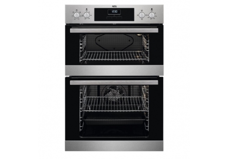 AEG 59.4cm Built In Electric Double Oven - Stainless - DEX33111EM