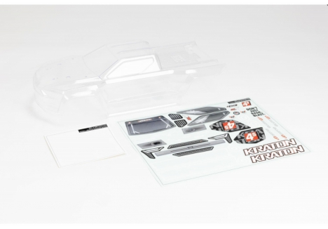 ARRMA 1/10 Clear Body with Decals and Window Masks: KRATON 4X4 BLX Z-ARA402320