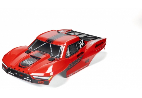 ARRMA 1/10 Clipless Painted Body Set Red Short Course Truck Z-ARA-1582