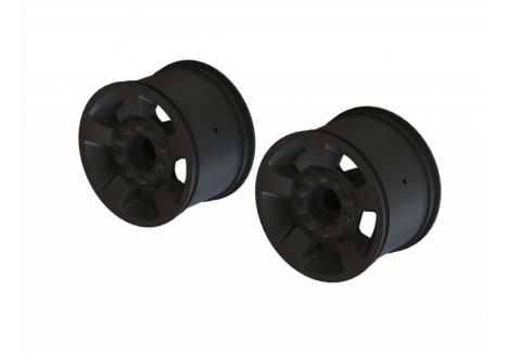 ARRMA 1/10 Front Rear 2.8 Wheels 14mm Hex Black Pair Z-ARA510116