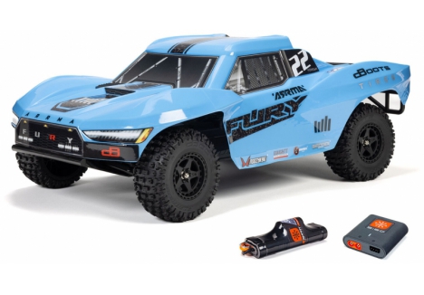 ARRMA 1/10 FURY MEGA 550 4X2 SCT with Battery & Charger Blue C-ARA3221ST2