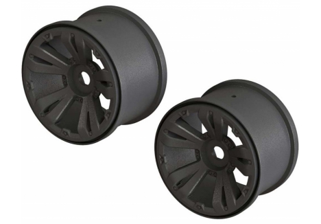 ARRMA 1/10 Monster Truck Front Rear Wheels 3.8 Inch 17mm Hex Black Z-AR510111