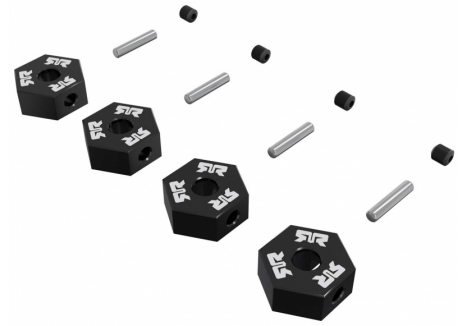 ARRMA 12mm Metal Wheel Hex Set 4 Piece Black Z-ARA-3276