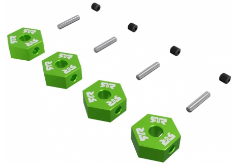 ARRMA 12mm Metal Wheel Hex Set Green 1/16 Scale Z-ARA-3118