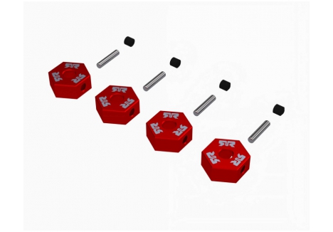 ARRMA 12mm Wheel Hex Set, Metal (4), Red Z-ARA-2982
