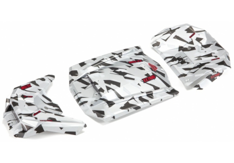 ARRMA 1/7 Exterior Body Panels Painted, White Camo: FIRETEAM Z-ARA411022