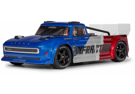 ARRMA 1/8 INFRACTION 223S DSC 4X4 RTR Street Bash, Blue/Red C-ARA4315V4T1