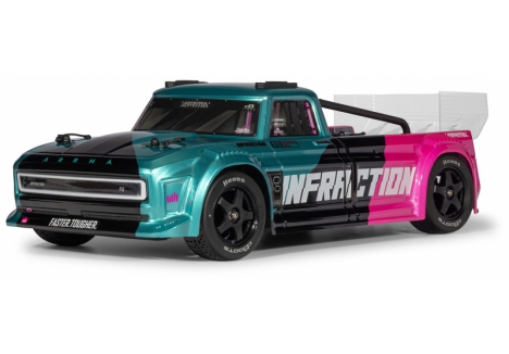 ARRMA 1/8 INFRACTION 223S DSC 4X4 RTR Street Bash, Teal/Pink C-ARA4315V4T3