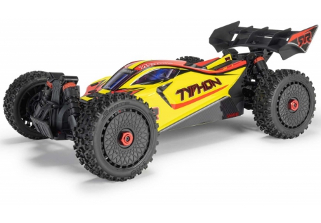 ARRMA 1/8 TYPHON MEGA 665 4WD Brushed RC Buggy Yellow – C-ARA4206V4T2
