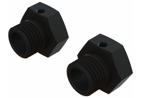 ARRMA Aluminium Wheel Hex 17mm Black 2 Pack RC Car ARA311117