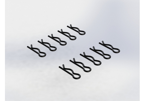 ARRMA Body Clip Large Black Steel 10 Pack Z-AR320278