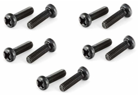 ARRMA Button Head Cross Machine Screw 3x10mm Pack of 10 Z-AR725310