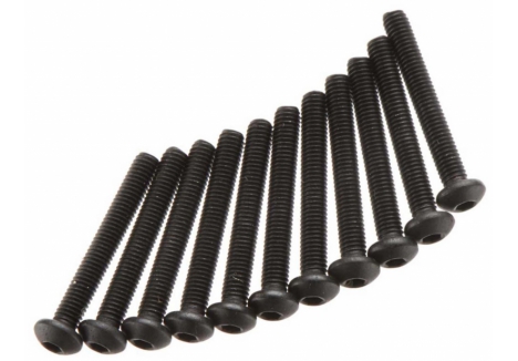 ARRMA Button Head Screw 3x22mm Black Steel Pack of 10 AR721322