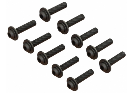 ARRMA Button Head Screw Flanged M4x18mm Black Steel Pack of 10 Z-ARA721418
