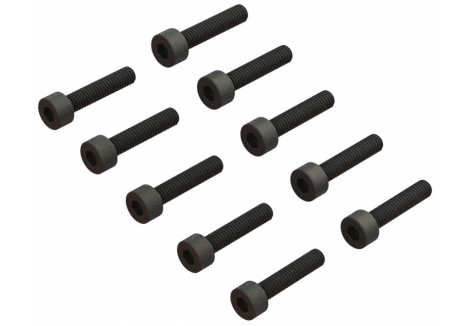 ARRMA Cap Head Screw M2.5x12mm Pack of 10 Steel Black Z-ARA702011
