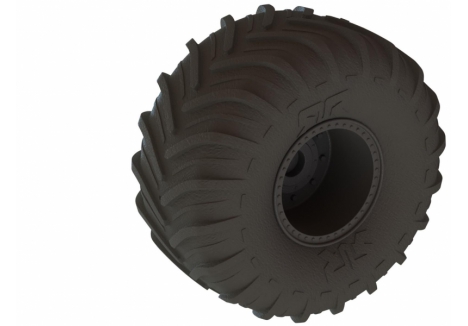 ARRMA dBoots Chevron MT 1/10 Glued Gunmetal RC Monster Truck Tyre Set ARA550113