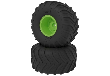 ARRMA dBoots Chevron MT Tire Set, Glued, Green G-ARA-2531