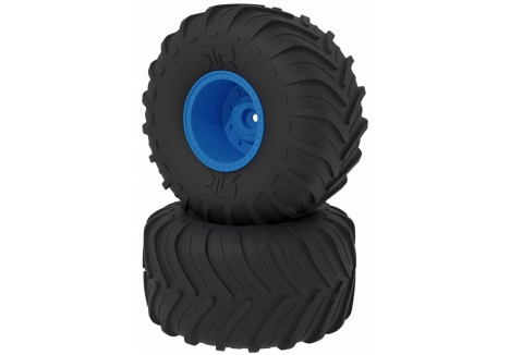 ARRMA dBoots Chevron MT Tyre Set Glued 1/10 Monster Truck Blue G-ARA-2530