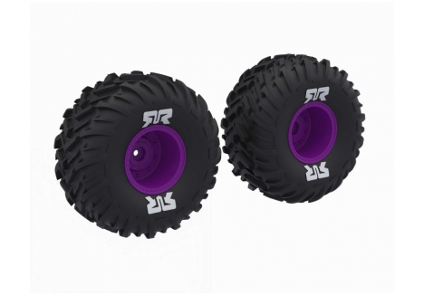 ARRMA dBoots Cut Chevron MT 1/10 RC Monster Truck Tyres Purple Glued Z-ARA-2576