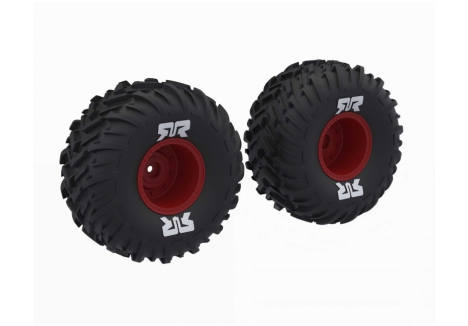 ARRMA dBoots Cut Chevron MT 1/10 RC Monster Truck Tyres Red Glued Z-ARA-2574