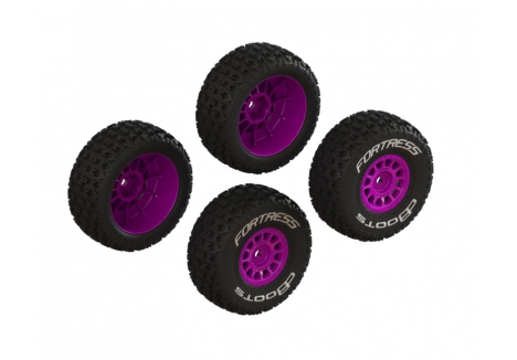 ARRMA dBoots Fortress Glued Tyre Set Purple 4pc ARA1570 ARA-1570