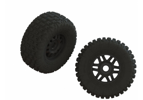 ARRMA dBoots FORTRESS LP Tyre Set Glued Black 2pc Z-ARA550110