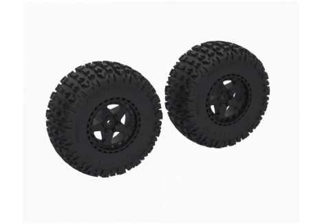 ARRMA DBOOTS Fortress SC 1/10 Short Course Truck Tyre Set Black ARA1616
