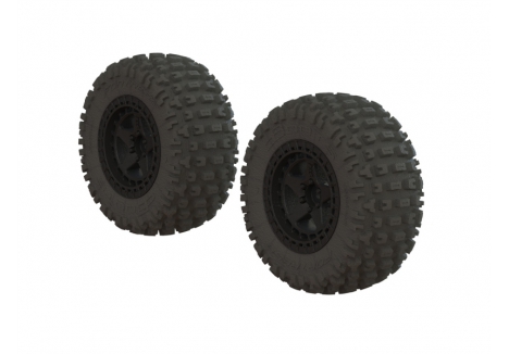 ARRMA dBoots Fortress SC Tyre Set Glued Black 2 Z-AR550042