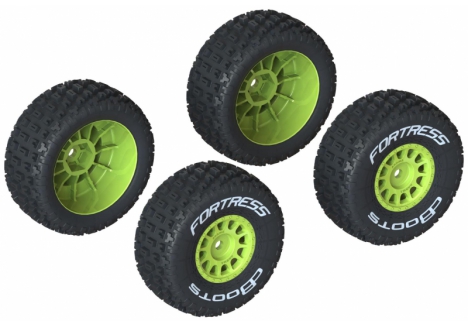 ARRMA dBoots Fortress Tyre Set Glued Yellow 2 Pairs ARA550115