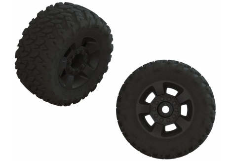 ARRMA dBoots Ragnarok 1/7 RC Truck Pre-Mounted Tyres Black Pair Z-ARA550109