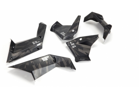 ARRMA Fireteam 6S 1/7 RC Guard Set Body Panels Black Camo ARA411018