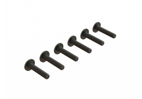 ARRMA Flanged Button Head Screw M4x20mm Black Pack of 6 Z-ARA727420