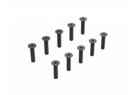 ARRMA Flat Head Hex Machine Screw M3.5x16mm Steel Black Pack 10 Z-ARA703016