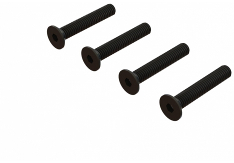ARRMA Flat Head Hex Machine Screw M4x24mm (4) Z-ARA722424
