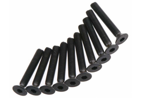 ARRMA Flat Head Screw 3x20mm Pack of 10 Black Steel Z-AR722320