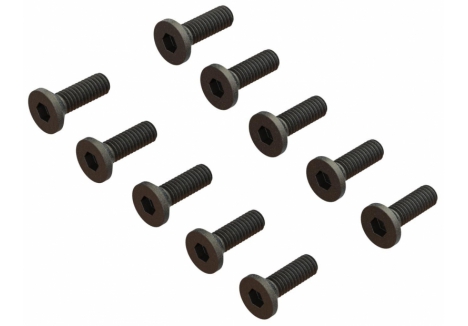 ARRMA Flat Head Screw M2.5x8mm 10 Pack Steel Black Z-ARA702016