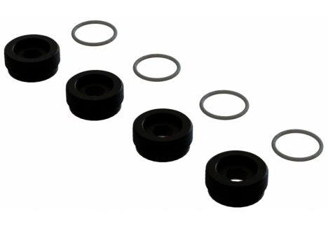ARRMA Front Hub Nut Includes O-Rings Aluminium Black 4 Pack Z-ARA330775