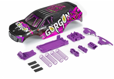 ARRMA GORGON 1/10 2WD RC Monster Truck Painted Body Purple Z-ARA402350