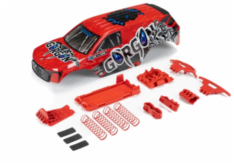 ARRMA GORGON 1/10 2WD RC Monster Truck Painted Body Red Z-ARA402351