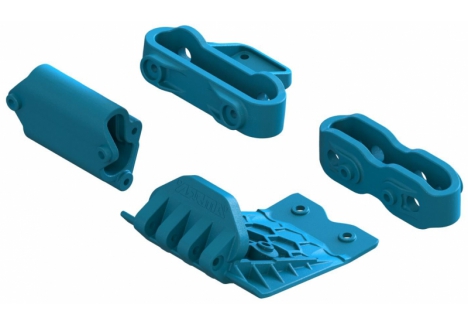 ARRMA Gorgon Lower Skid and Bumper Mount Set Blue 1/10 Z-ARA320787