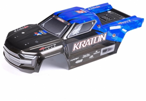 ARRMA KRATON 4X4 1/10 4S BLX RC Monster Truck Painted Body Black Blue Z-ARA402329