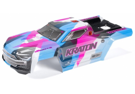 ARRMA KRATON 6S BLX V6 1/8 RC Monster Truck Body Blue Pink Z-ARA-1518