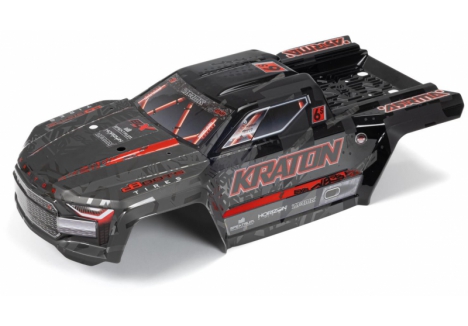 ARRMA Kraton 6S EXB 1/8 Painted Body Shell Black Red ARA406169