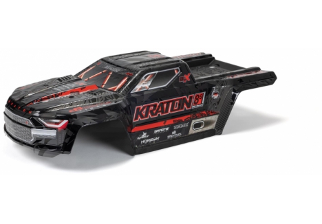 ARRMA Kraton 8S 1/5 Painted Decalled Body Shell Black Z-ARA409010